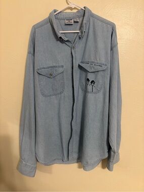 Vintage House of Blues Chicago Blues Brothers Denim Chambray Shirt XXL